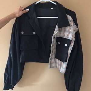 SHEIN corduroy cropped jacket